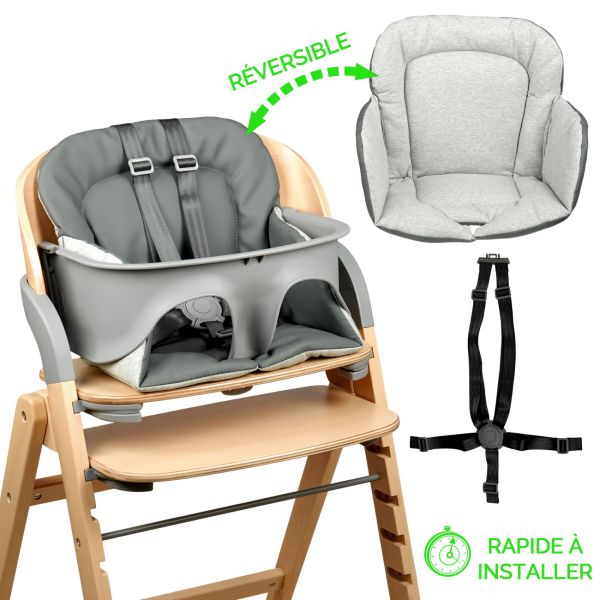 Chaise haute Merdio Natural Graphite