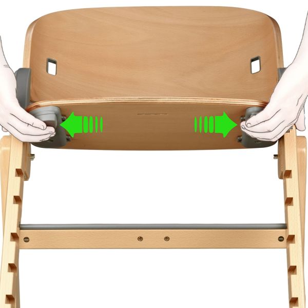 Chaise haute Merdio Natural Graphite