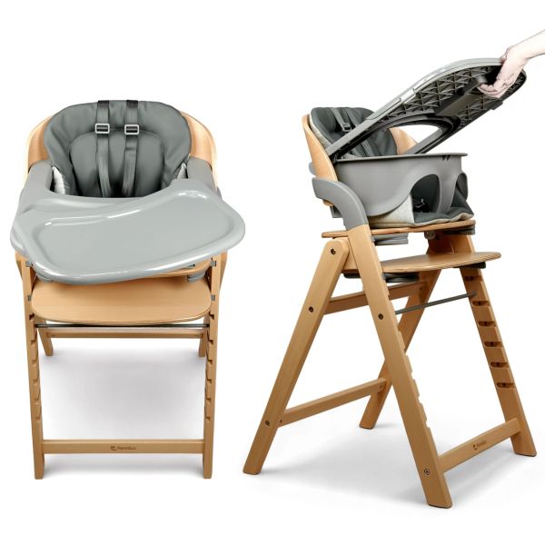 Chaise haute Merdio Natural Graphite