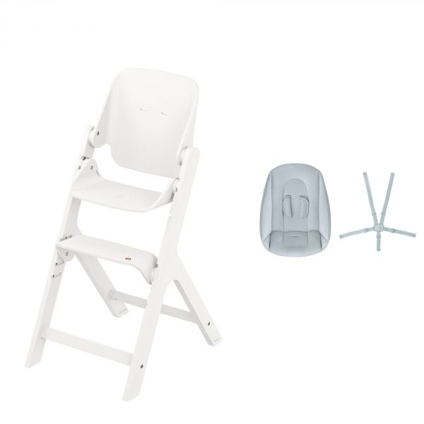 Chaise haute Nesta White avec Kit nouveau-né