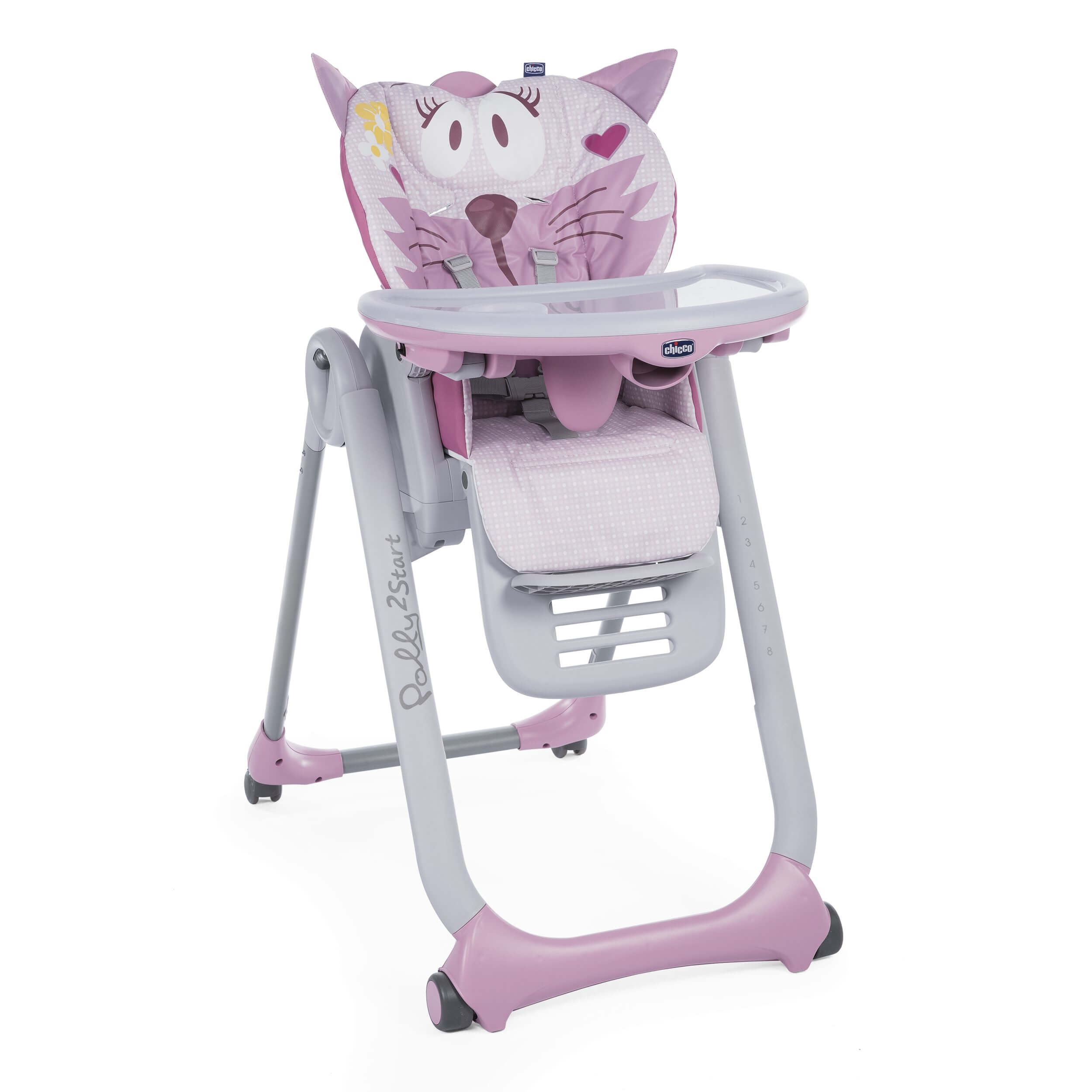 Chicco Chaise Haute Polly 2 Start 4 Roues Miss Pink Made In Bebe Chicco Chaise Haute Polly 2 Start 4 Roues Miss Pink Made In Bebe