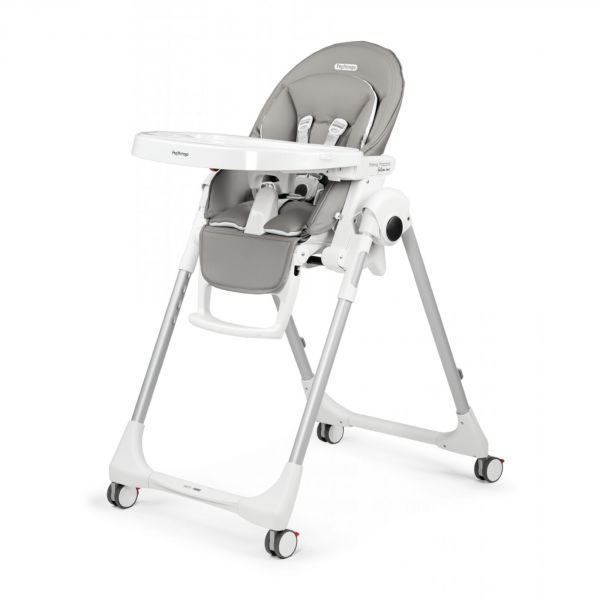 Chaise haute Prima Pappa Follow Me Plus Ice avec réducteur et arche