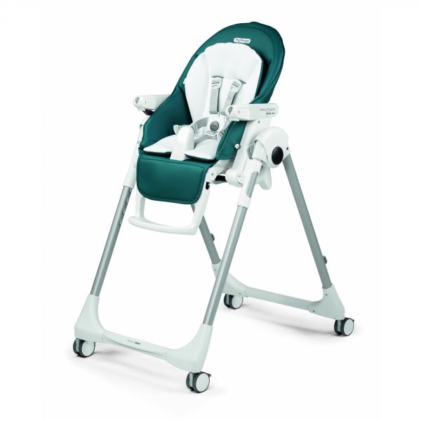Chaise haute Prima Pappa Follow Me Plus Petrolio avec réducteur et arche