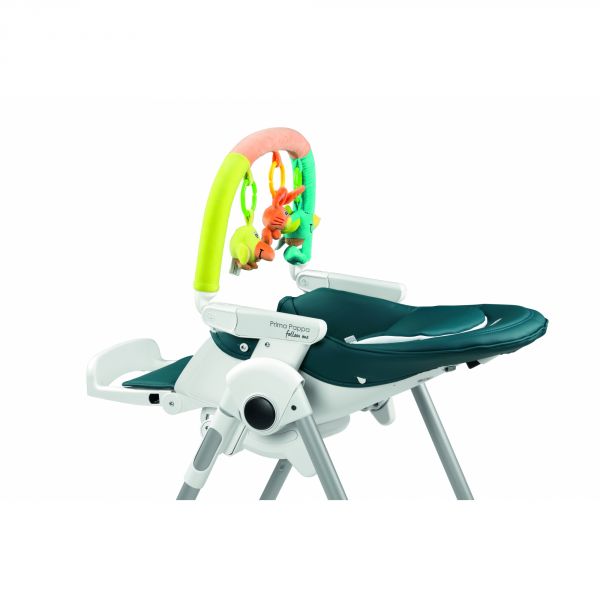 Chaise haute Prima Pappa Follow Me Plus Petrolio avec réducteur et arche