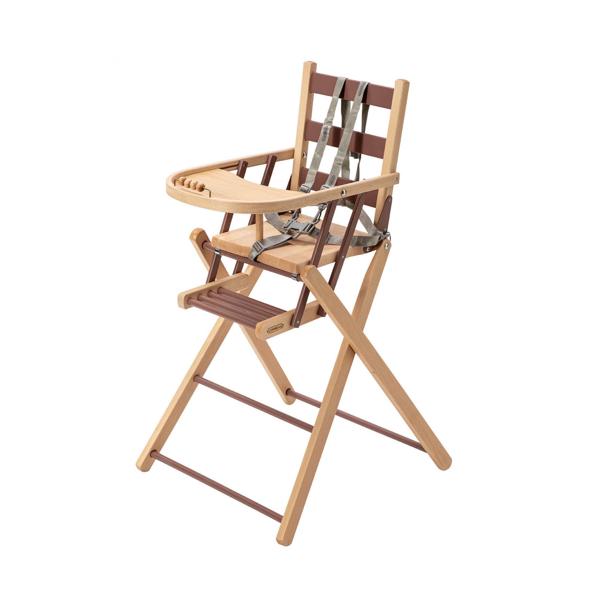 Chaise haute pliante bois naturel - Made in Bébé