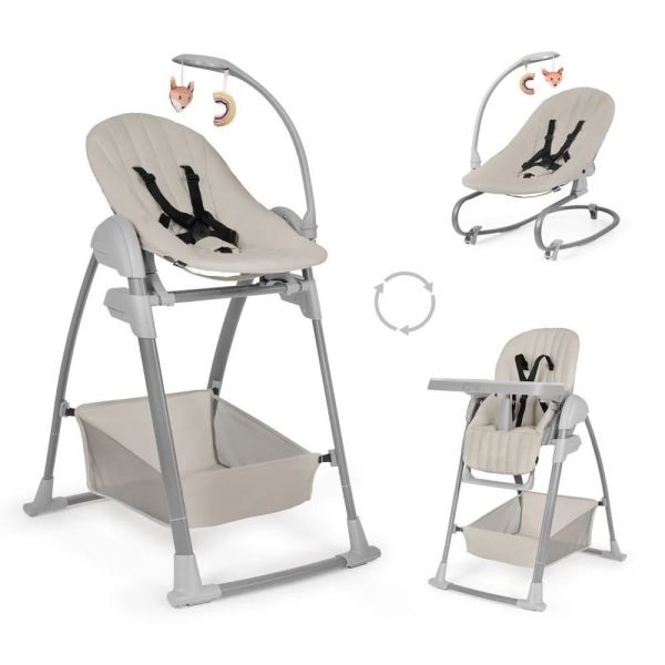 Chaise haute Sit N Relax 3in1 Beige