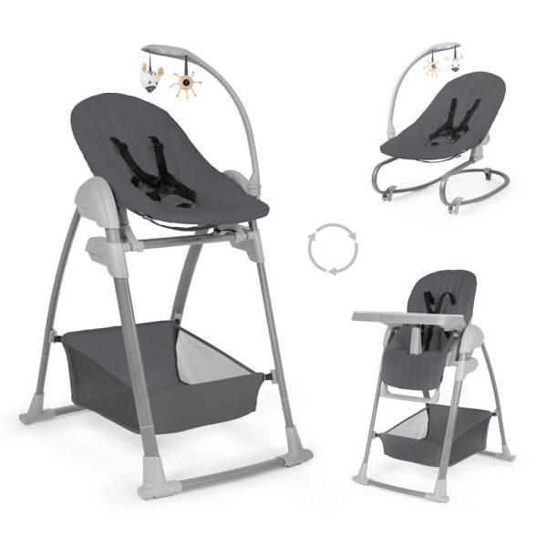 Chaise haute Sit N Relax 3 en 1 Dark grey