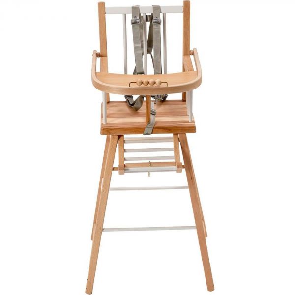 Chaise haute en bois André Hybride blanc
