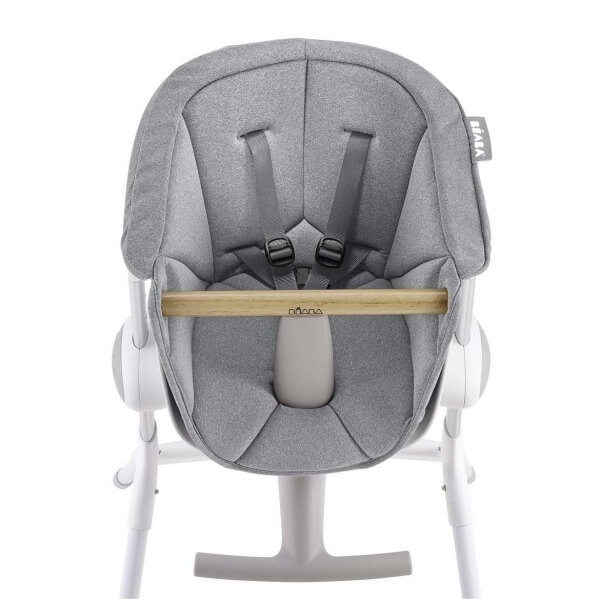 Chaise haute Up & Down grey/white + Coussin gris