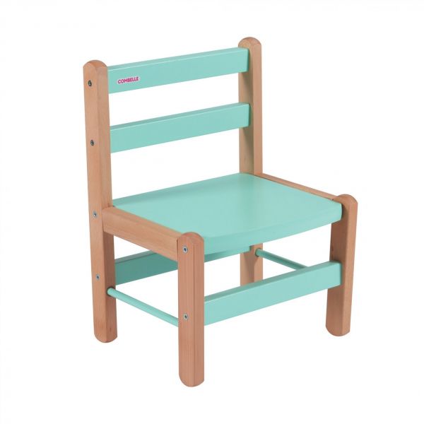 Petite chaise basse enfant Louise Hybride vert mint