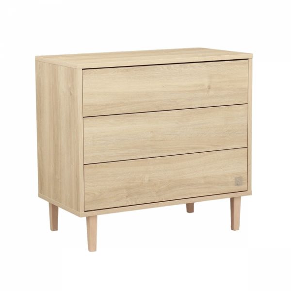 Chambre bébé duo lit 60x120cm + commode 3 tiroirs Paloma bois + Plan à langer offert