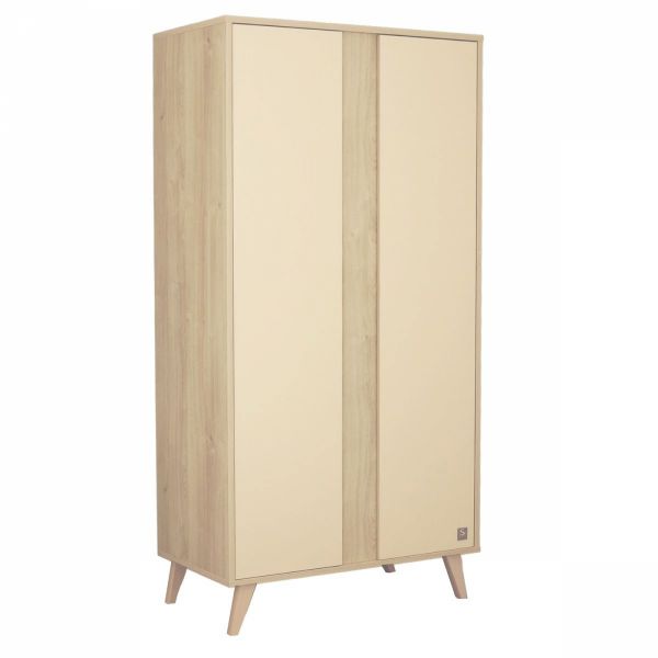 Chambre bébé trio lit 60x120cm transformable + commode 3 tiroirs + armoire Melinee