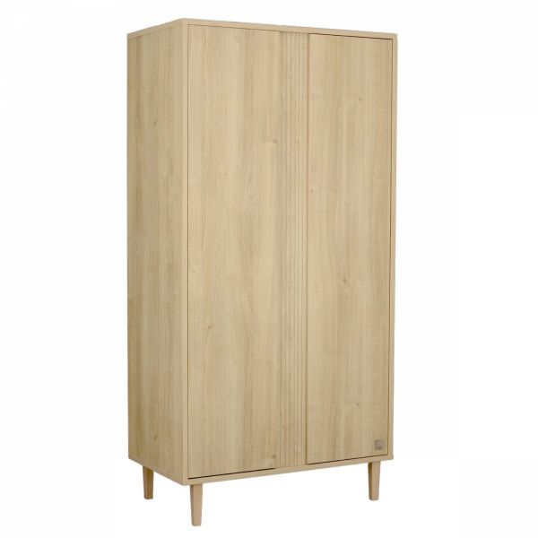 Chambre bébé trio lit 60x120cm + commode 3 tiroirs + armoire Paloma bois + Plan a langer OFFERT