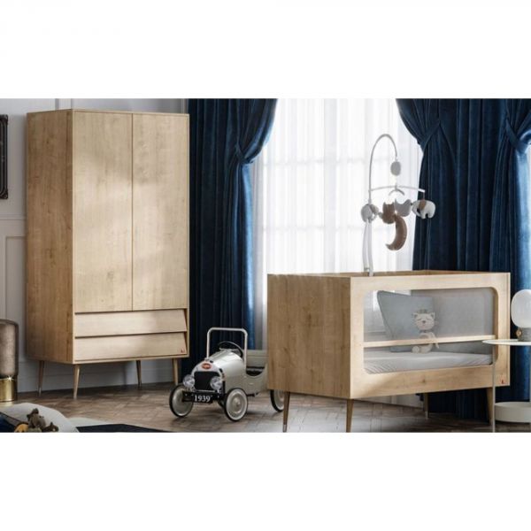Chambre DUO Bosque New bois Lit 70x140 + Armoire