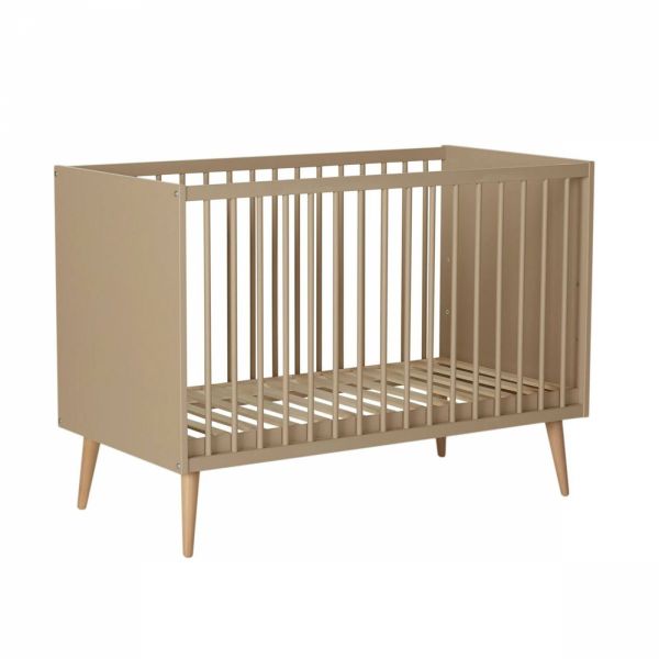 Chambre duo lit bébé 60x120 cm + commode avec plan à langer Cocoon Latte