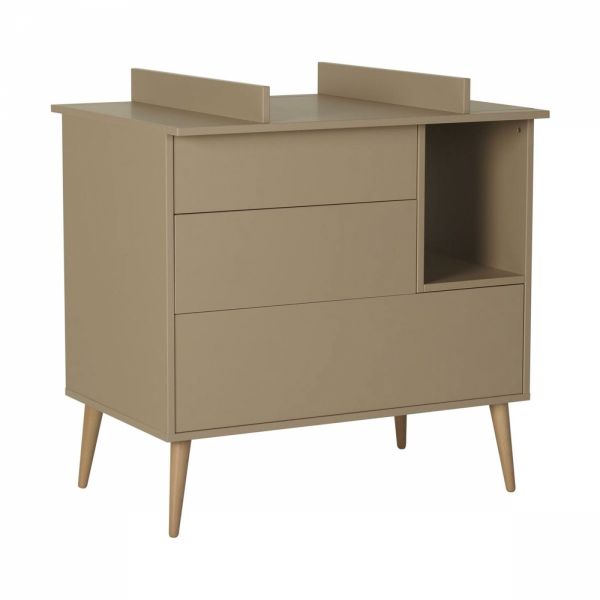 Chambre duo lit bébé 60x120 cm + commode avec plan à langer Cocoon Latte