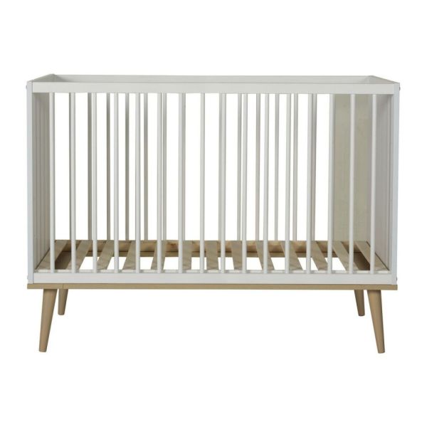 Chambre duo lit bébé 60x120 cm + commode avec plan à langer Flow White & Oak