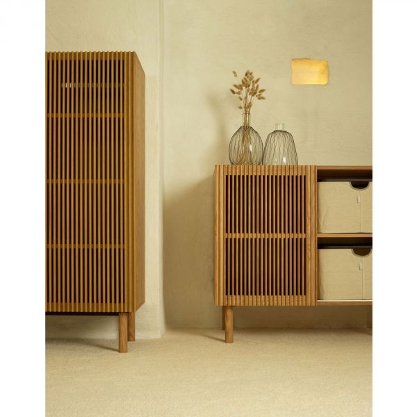 Chambre duo lit bébé 70x140 cm + commode avec plan à langer Hai No Ki