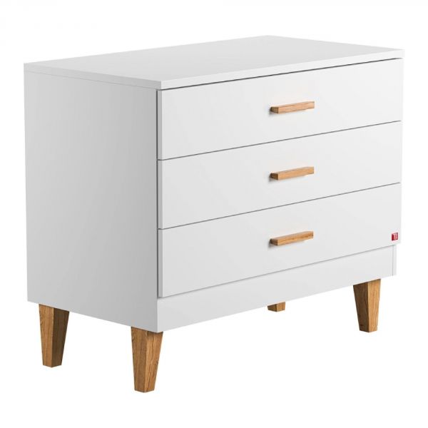 Chambre duo lit 70x140 + commode blanc - Collection Lounge