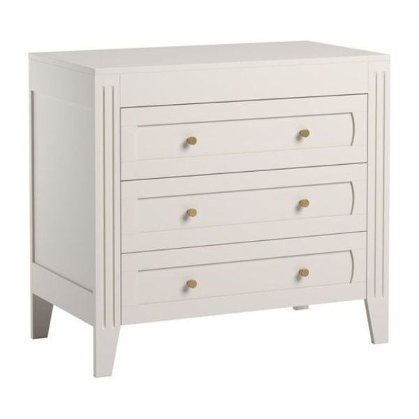 Chambre duo lit 70x140 + commode blanc - Collection Milenne