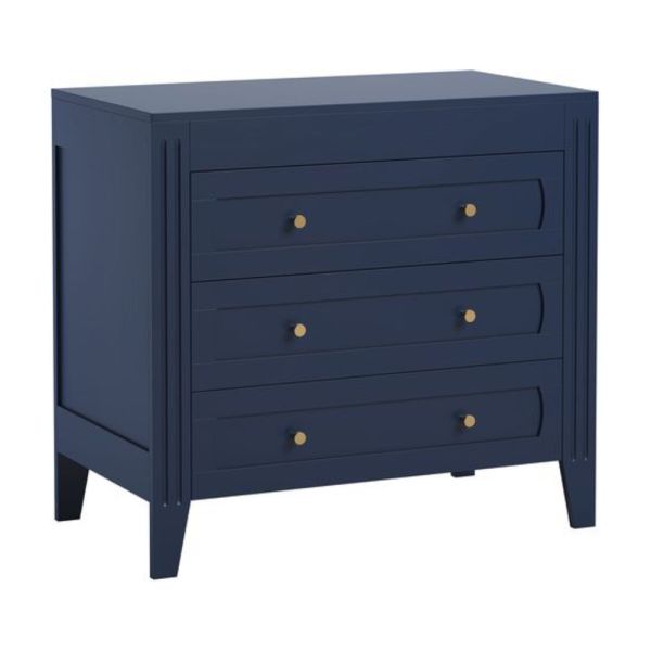 Chambre duo lit 70x140 + commode indigo - Collection Milenne