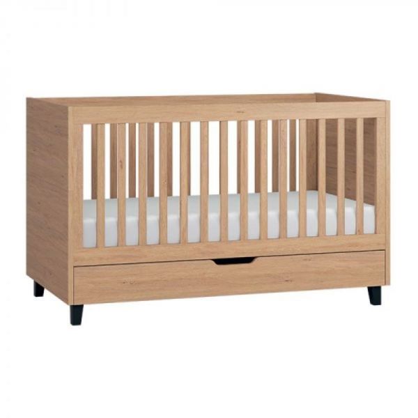Chambre duo lit 70x140 + commode bois - Collection Simple