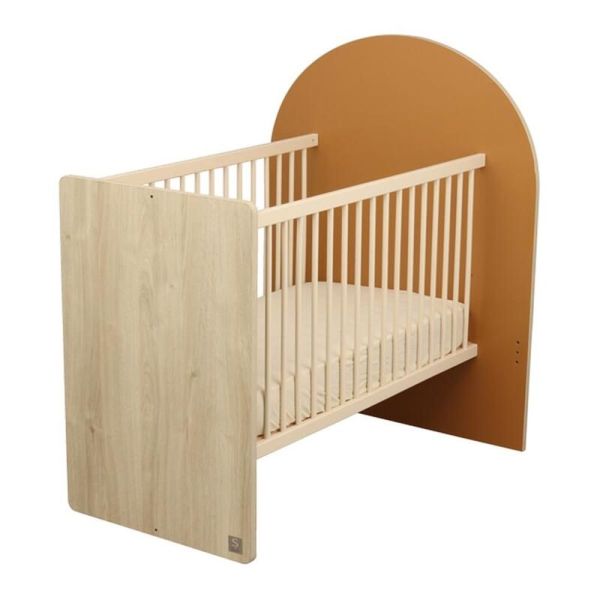 Chambre duo Arche lit transformable + commode/bureau Caramel