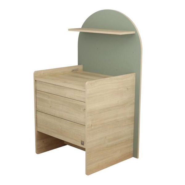 Chambre duo Arche lit transformable + commode/bureau Sauge
