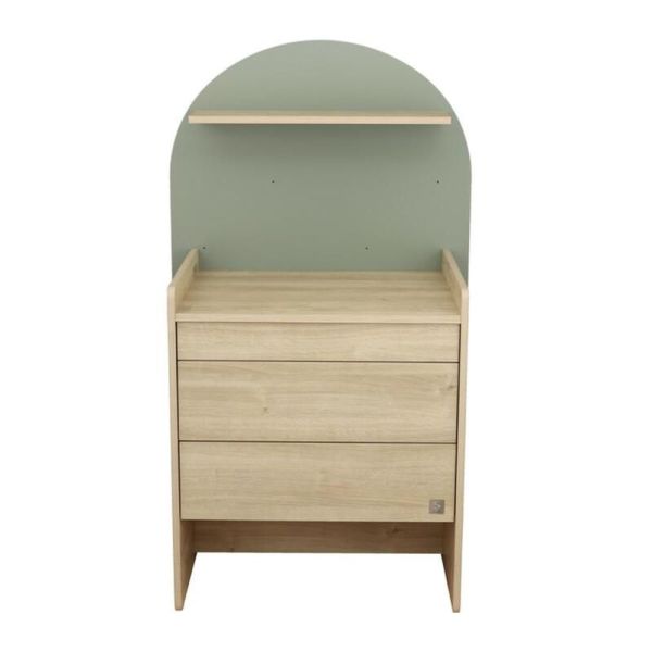Chambre duo Arche lit transformable + commode/bureau Sauge