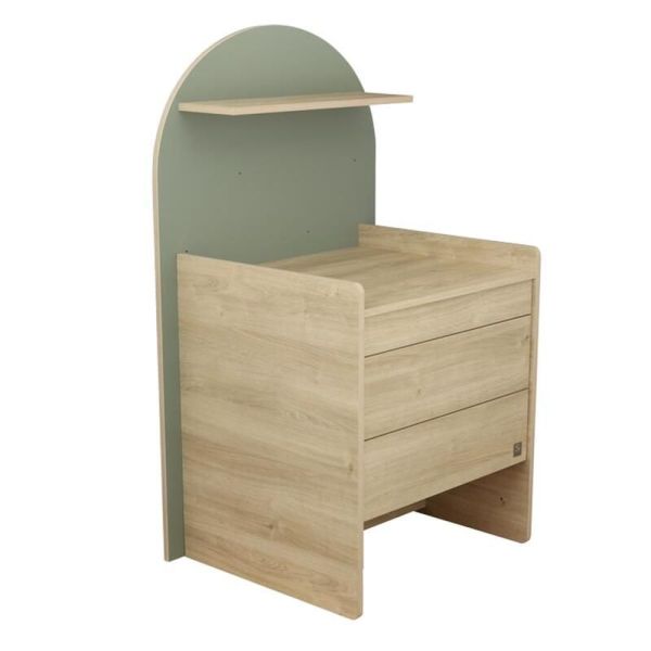 Chambre duo Arche lit transformable + commode/bureau Sauge