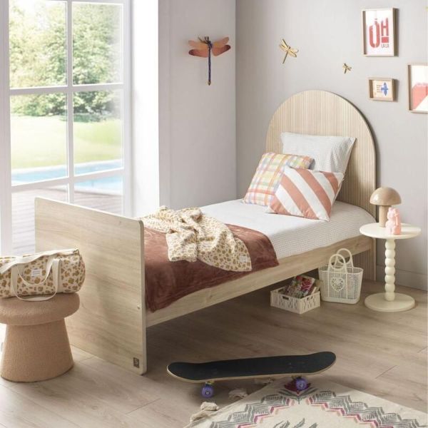 Chambre duo Arche lit transformable + commode/bureau Chêne