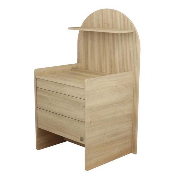 Chambre duo Arche lit transformable + commode/bureau Chêne