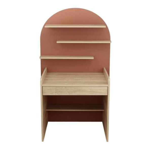 Chambre duo Arche lit transformable + commode/bureau Terracotta