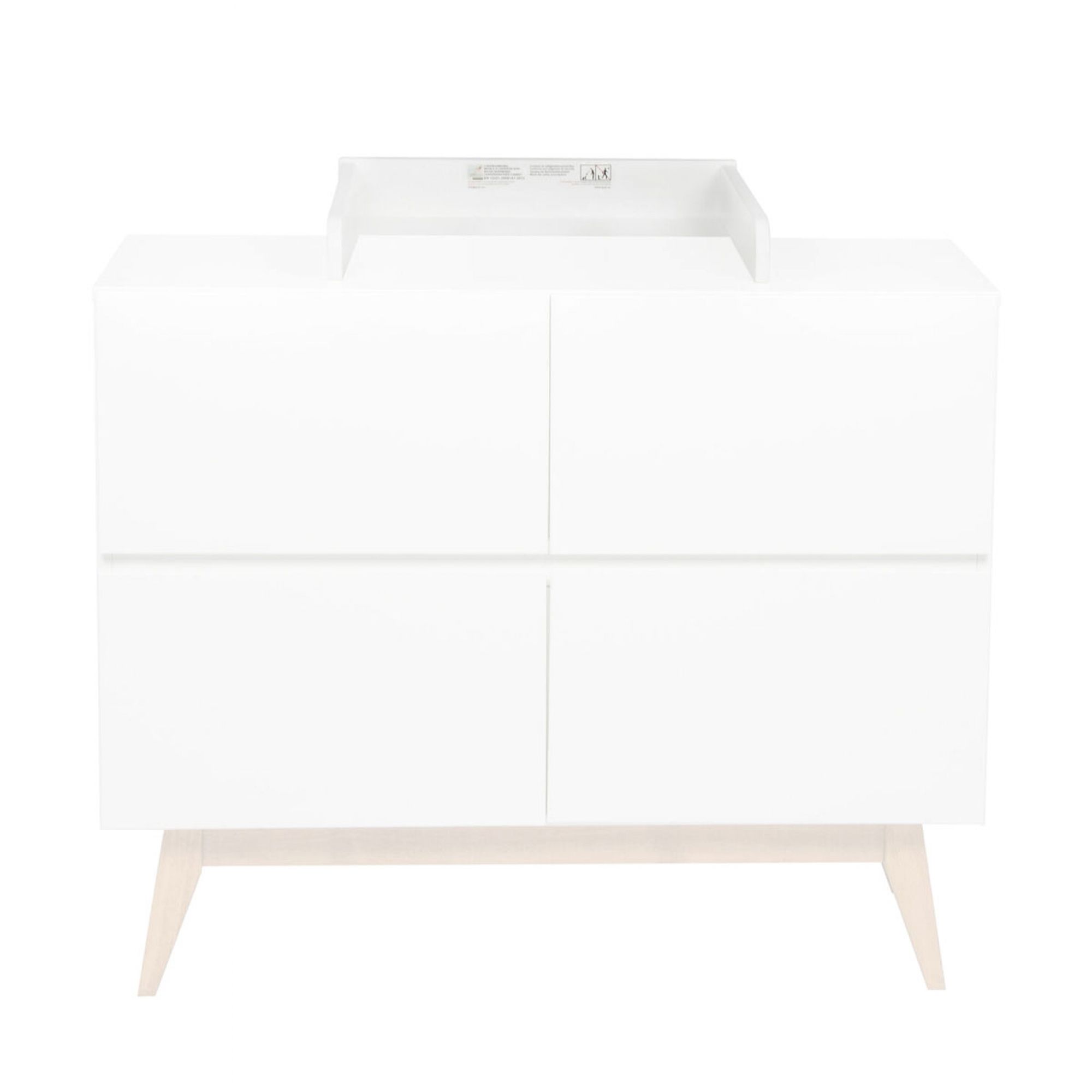 Quax Chambre Duo Lit Bebe 60x1 Cm Evolutif En Canape Commode Avec Plan A Langer Trendy White Made In Bebe