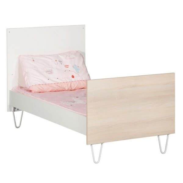 Chambre Duo Lit évolutif bébé Little Big Bed 70x140 cm + Commode Happy