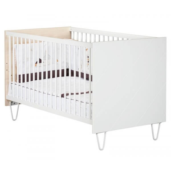 Chambre Duo Lit évolutif bébé Little Big Bed 70x140 cm + Commode Happy