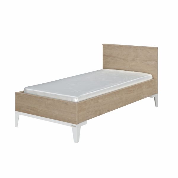 Chambre duo lit bébé évolutif 70x140 cm + commode Marcel blanc