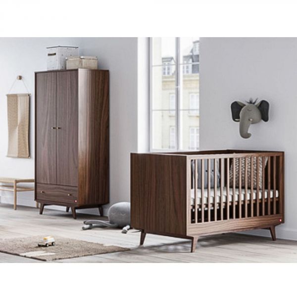 Chambre DUO Mid ll Lit 70x140 + Armoire noix - Vox