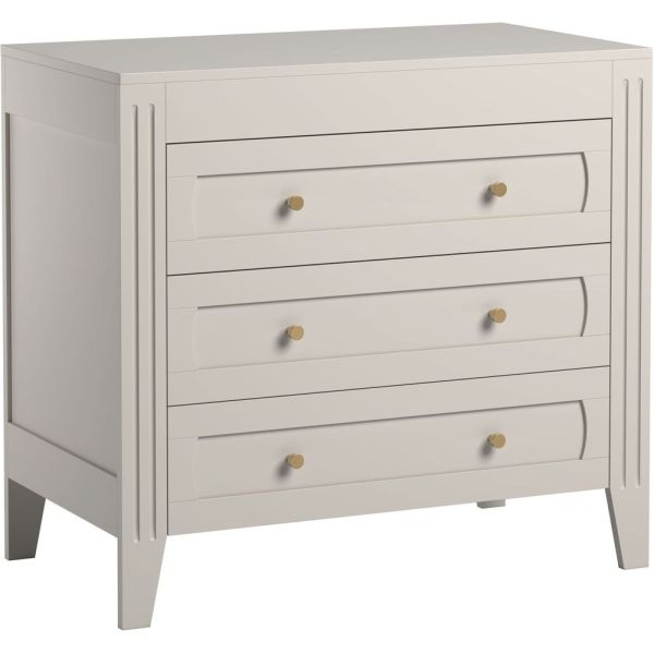 Chambre duo lit 70x140 + commode Sable Beige  - Collection Milenne