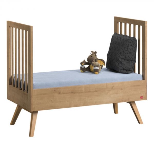 Chambre duo lit 70x140 + commode bois - Collection Nautis