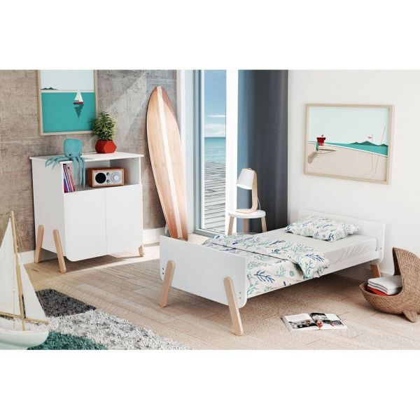 Chambre duo Pirate lit évolutif 70 x 140 cm + meuble à langer
