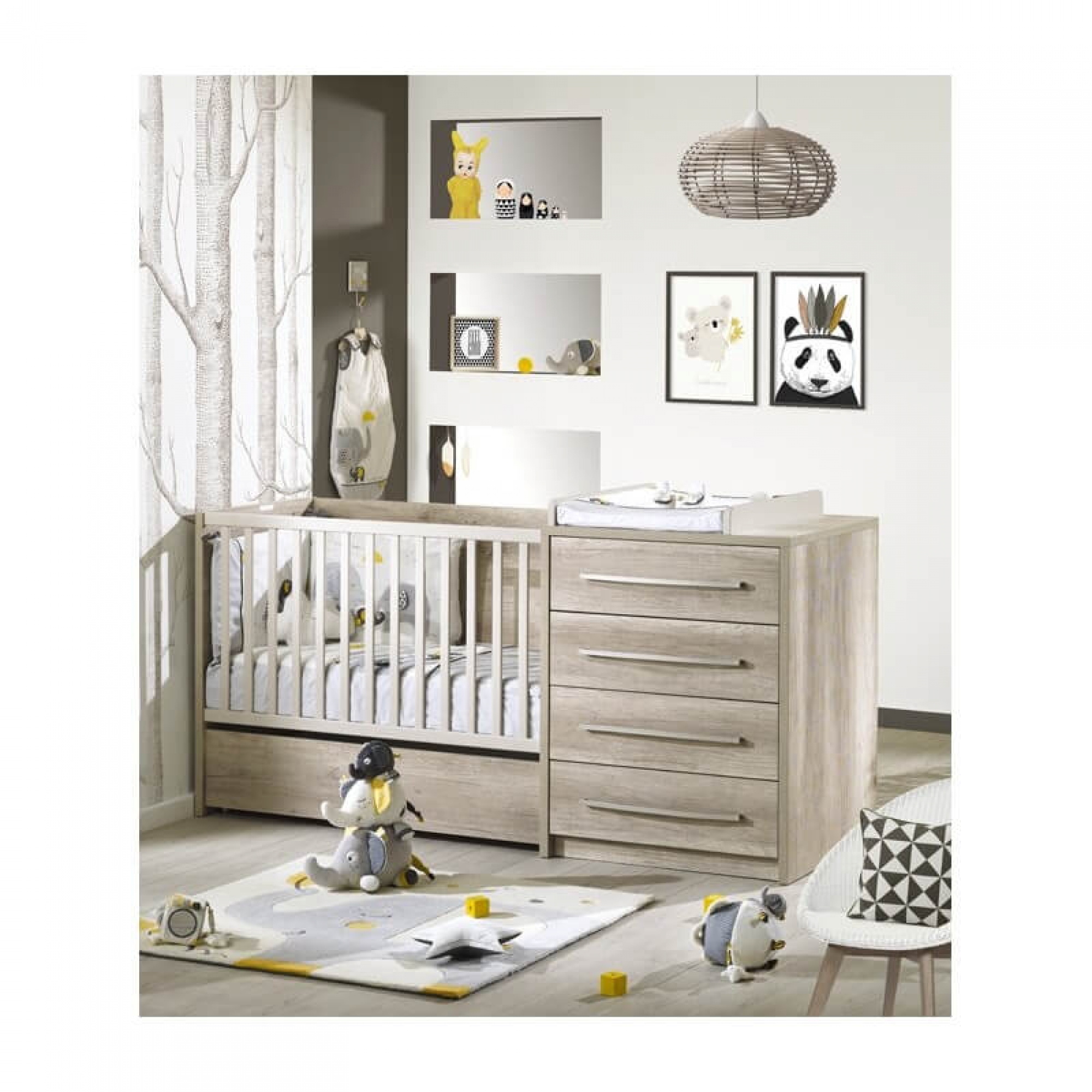 Sauthon Meubles Chambre Duo Lit Combine Evolutif Armoire Emmy Made In Bebe