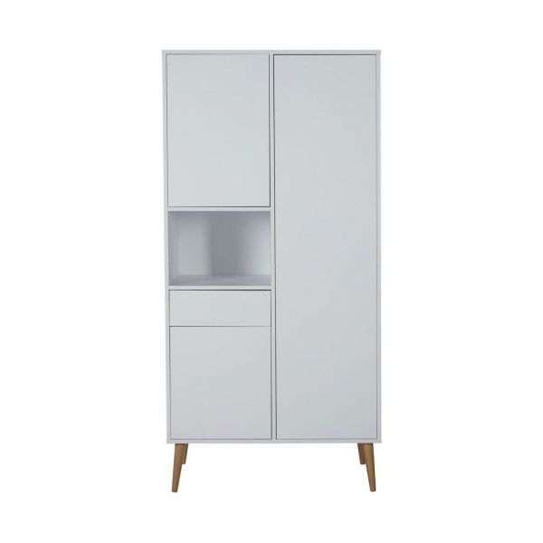 Chambre trio lit bébé 60x120 cm + armoire + commode avec plan à langer Cocoon Ice White