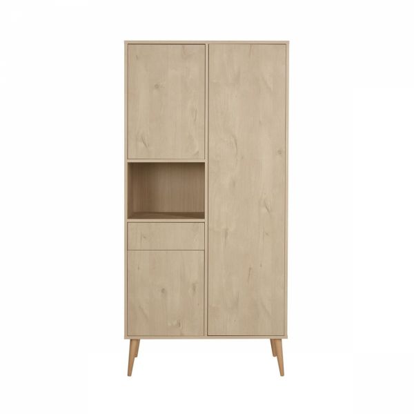 Chambre trio lit bébé 60x120 cm + armoire + commode avec plan à langer Cocoon Natural Oak