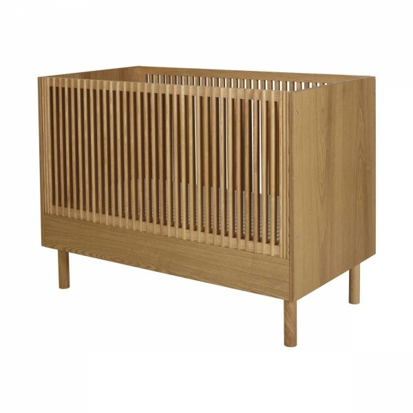 Chambre trio lit bébé 60x120 cm évolutif en canapé+ armoire + commode avec plan à langer Hai No Ki