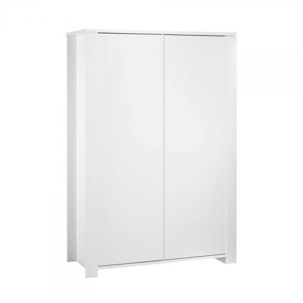 Chambre Trio Lit 60x120 cm + Armoire + Commode Loft Blanc