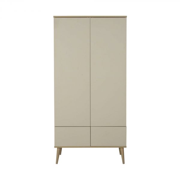 Chambre trio lit bébé 70x140 cm évolutif en lit enfant + armoire + commode avec plan à langer Flow Argile & Oak