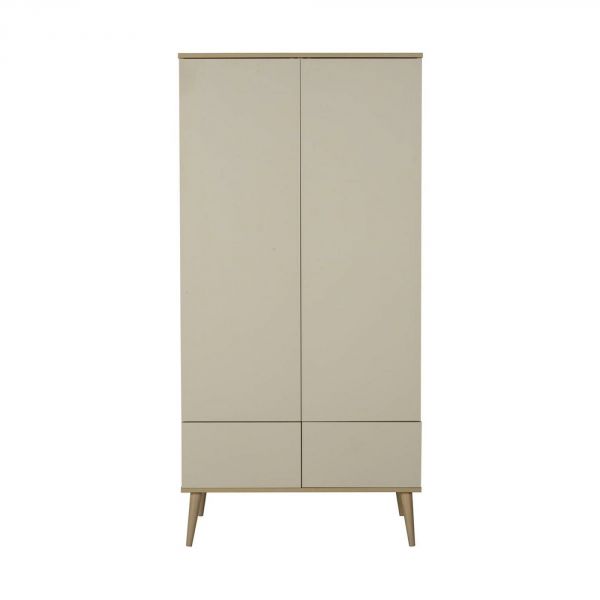 Chambre trio lit bébé 70x140 cm évolutif en lit enfant + armoire + commode avec plan à langer Flow Argile & Oak