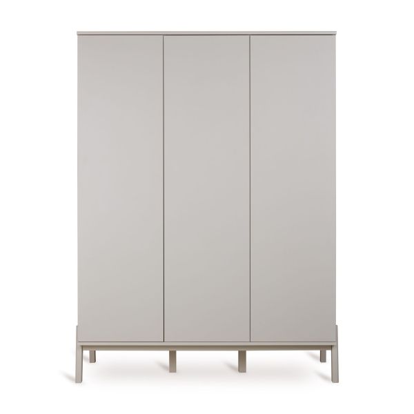 Chambre trio Lit bébé 60x120 cm Ashi Argile+Commode 3 tiroirs avec plan à langer+Armoire 3 portes