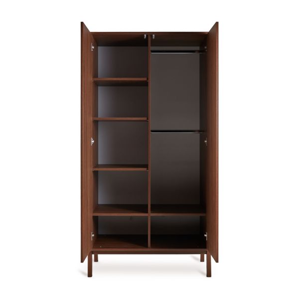 Chambre trio Lit bébé 60x120 cm Ashi Chataignier+Commode 3 tiroirs avec plan à langer+Armoire 2 portes